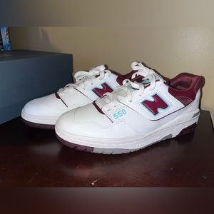 New Balance 550 Burgandy Cyan size 11